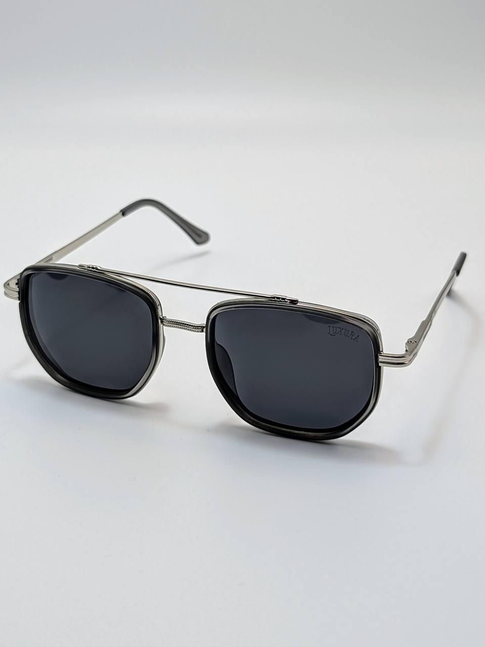 Lunette de soleil double pont doré verre claire F8050